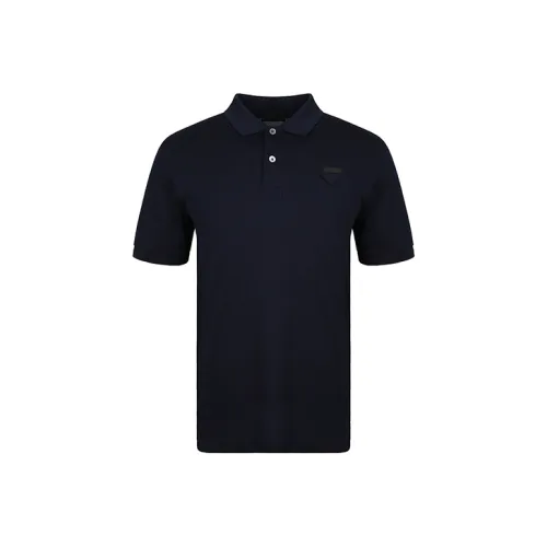 PRADA Polo Shirts Men Dark Blue