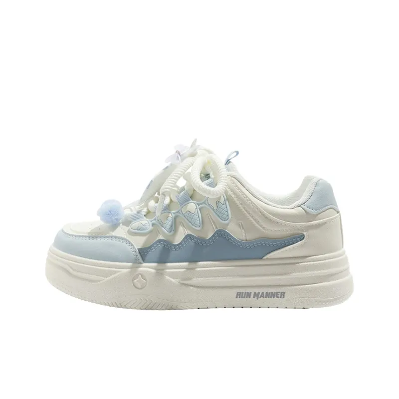 RUN MANNER Lightweight Height Increasing Abrasion Resistant Low Top Skateboard Shoes Women's-0
