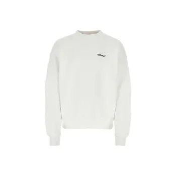 Off  Logo Embroidered Crewneck Sweatshirt