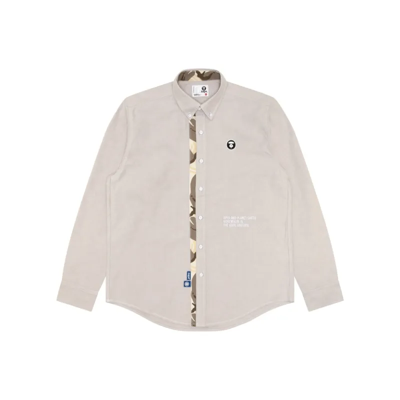 Aape By *A Bathing APE® Logo patch Cotton Shirt-0