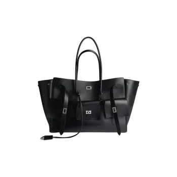 Balenciaga Bel Air Calfskin Handbag Large Size Women's Black