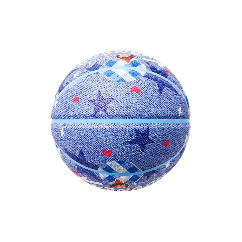 Kuangmi PU Basketball Blue Size 4 And Size 5 Ball Street Training Kids'-1