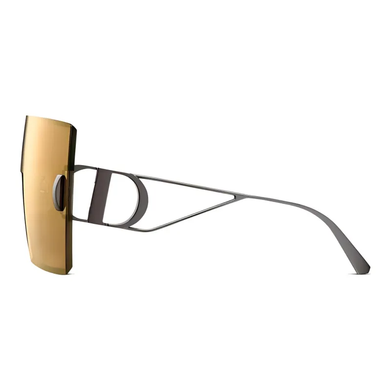 DIOR Irregular Shape Sunglasses Unisex Yellow-2