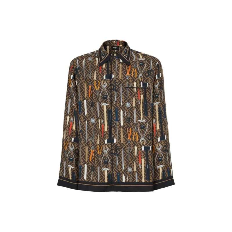 FENDI Graphic print Silk Shirt-0