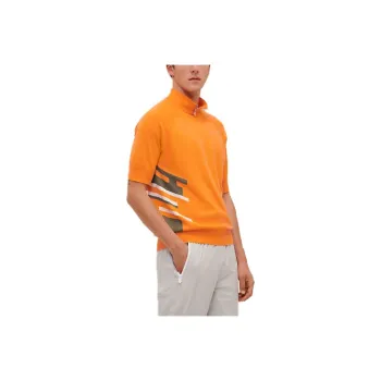 HERMES Polo Shirts Men Orange