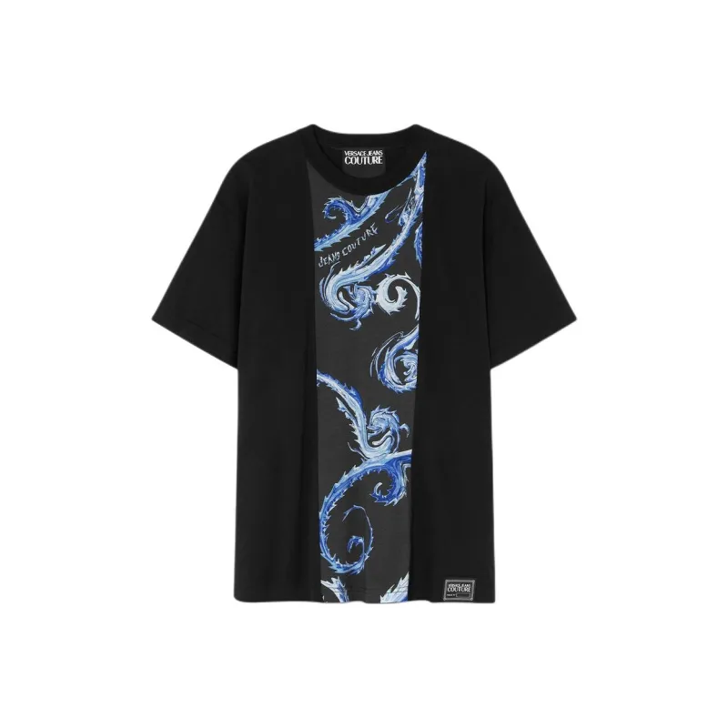 VERSACE JEANS COUTURE Barocco print Cotton T shirt-0