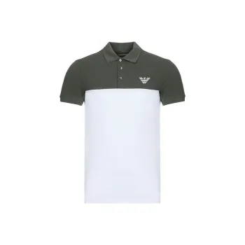 EMPORIO ARMANI Polo Shirt Men's Green White Multicolor