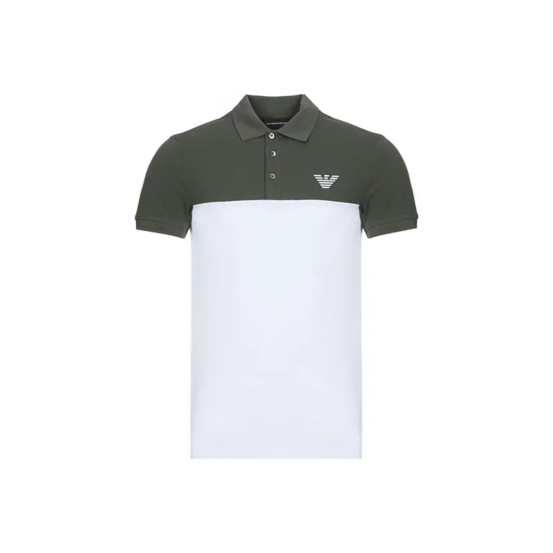 EMPORIO ARMANI Polo Shirt Men's Green White Multicolor-0