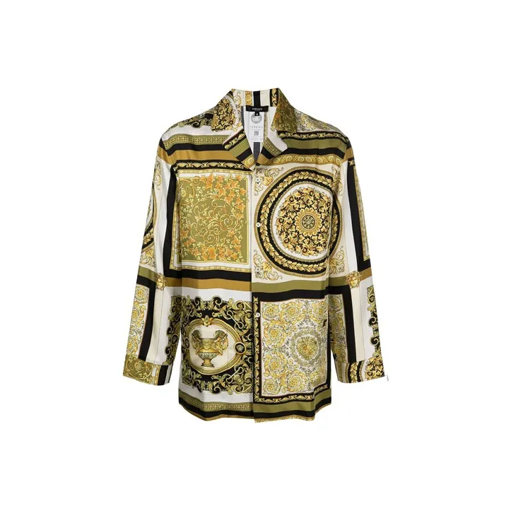 VERSACE Mixed Print Silk Shirt-0