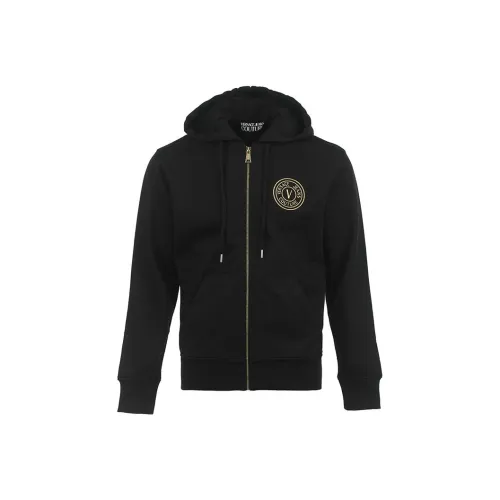 VERSACE JEANS COUTURE Versace Zip Up Drawstring Hoodie