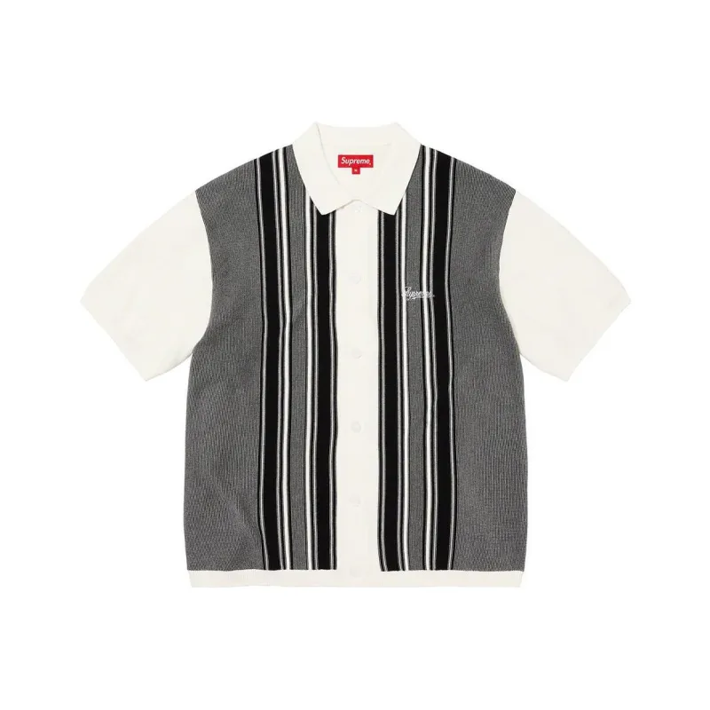 Supreme Stripe Button Up Polo-0