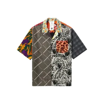 Marine Serre Patchwork Bowling Shirt