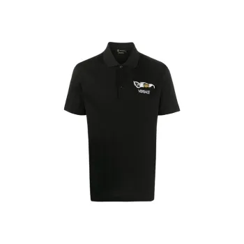 VERSACE Polo Shirts Men Black