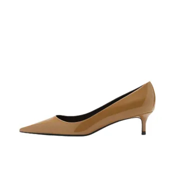 MANGO Slim Heel High Heels 5cm Women's Brown