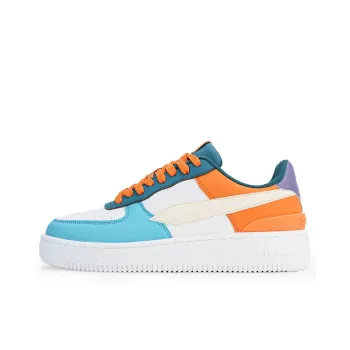 GLO BULL Abrasion Resistant Breathable Height Increasing Low Top Skateboard Shoes Unisex Orange Blue