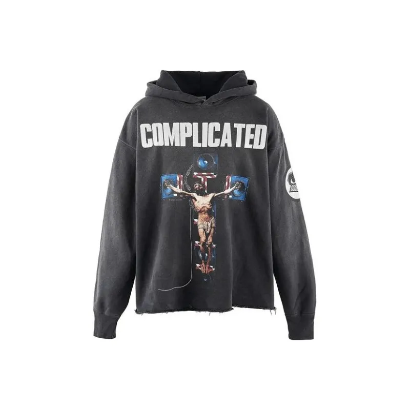 SAINT Mxxxxxx Complicated Cotton Hoodie-0
