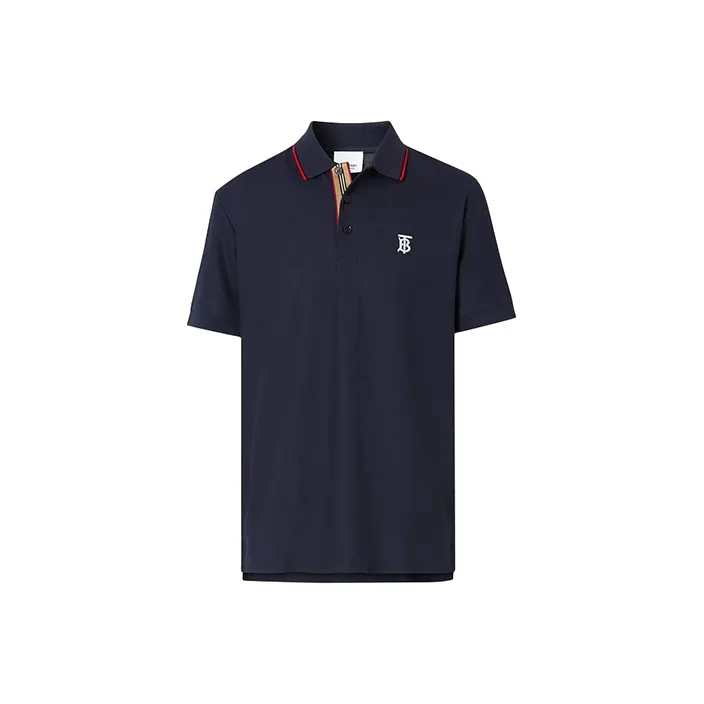 Burberry Monogram Motif Piqué Cotton Polo Shirt-0