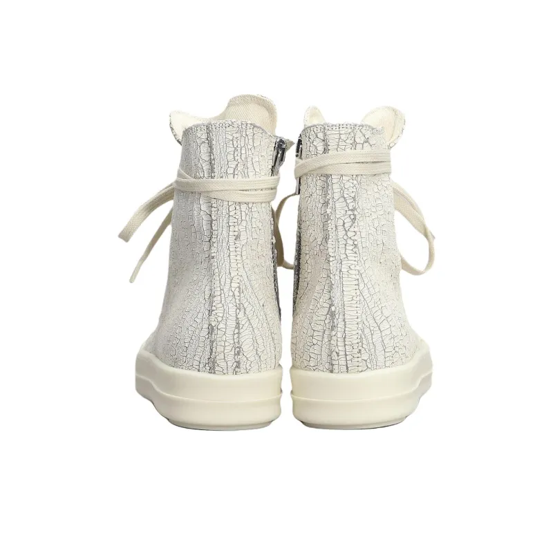 Rick Owens DRKSHDW Low Top Skateboard Shoes Women's White-3