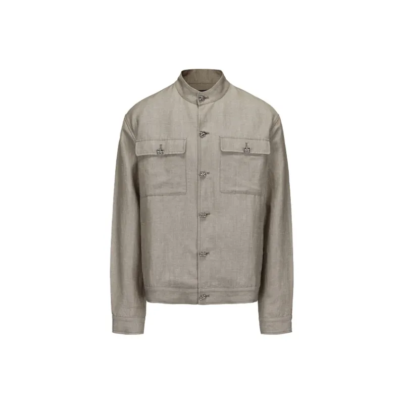 GALLIANO LANDOR Jackets Coats Men's Olive Green-0