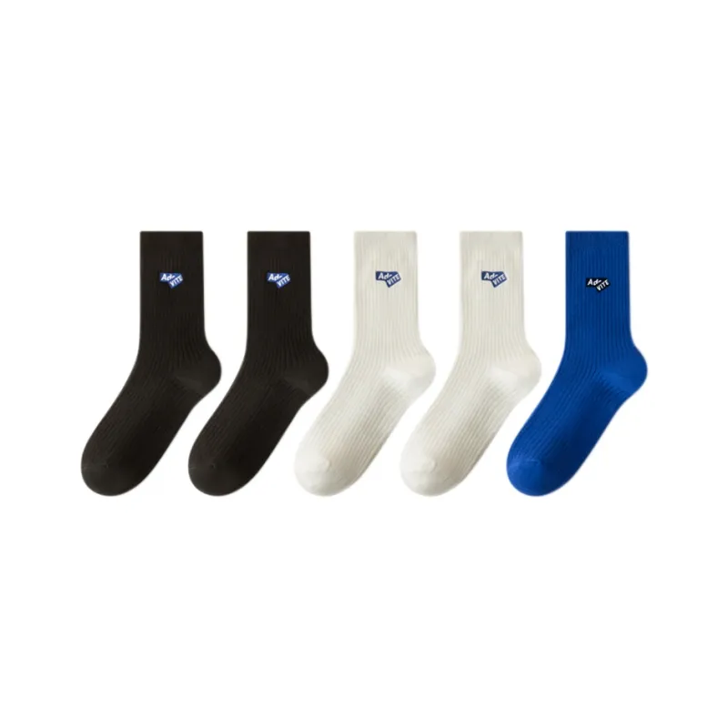 FAIRWHALE Mid Calf Socks Unisex 5 Pack-9