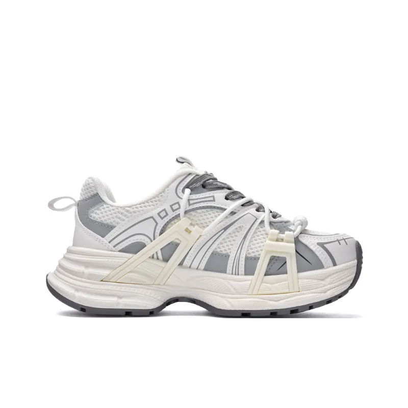 MISTERY Breathable, Slip Resistant, And Abrasion Resistant Low Top Chunky Sneakers Women's-1