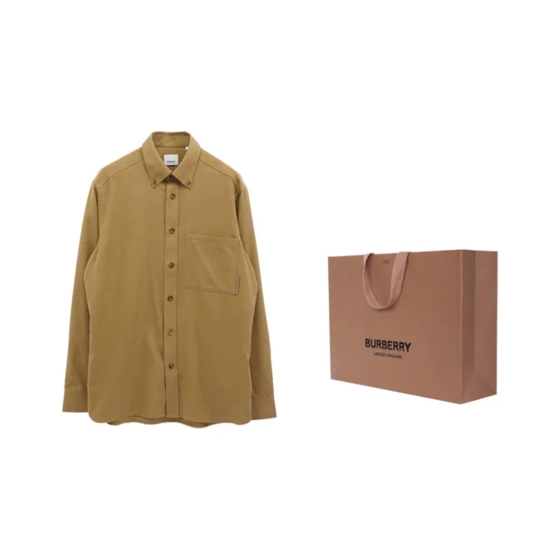 Burberry SS22 Shirt Men's Camel-5
