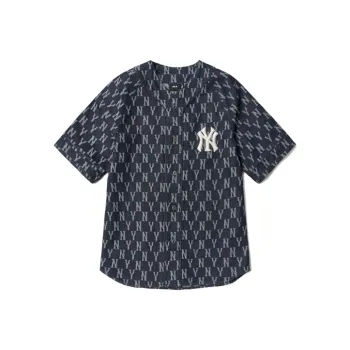 MLB Old Flower Shirts Unisex Dark Blue