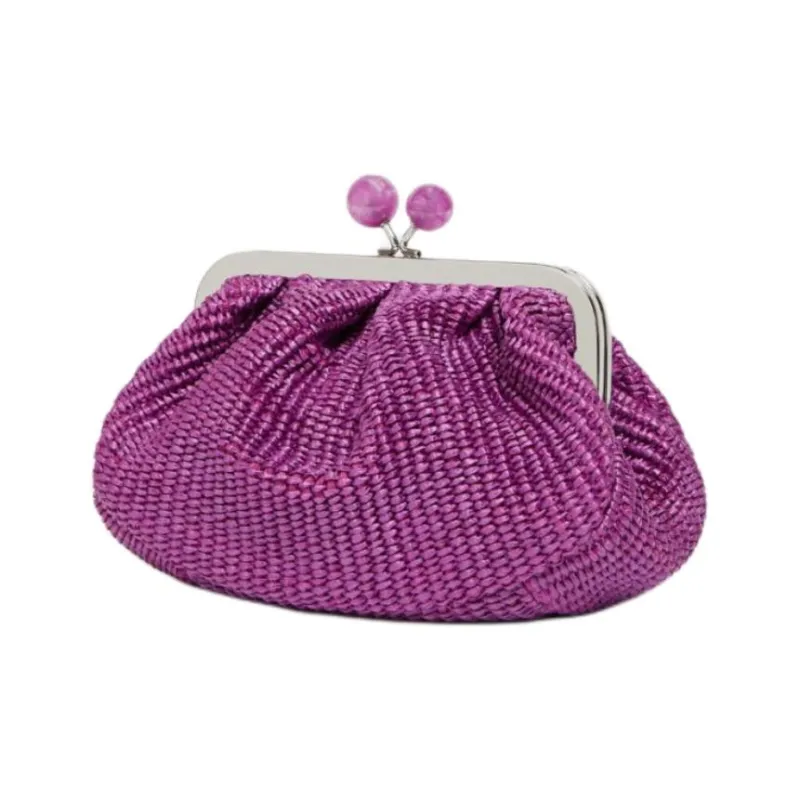 WEEKEND MaxMara Pasticcino Cotton Clutch Small Size Women's Purple-1