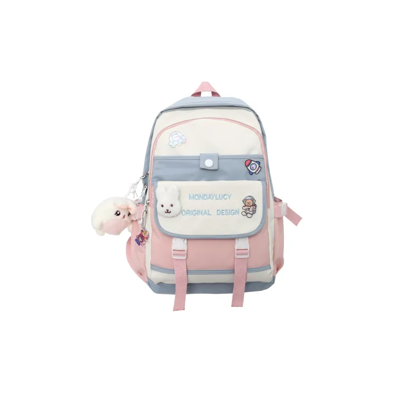H YXIANG Nylon Backpack Unisex Multicolor-4