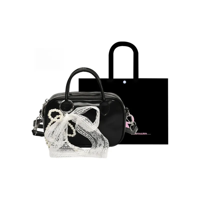 HACIN PU Handbag Women's Black/Red/Blue/Pink-0