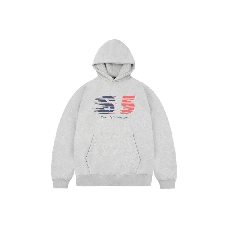 S45 Sweatshirt Fall And Winter Unisex Black Gray Two-Tone-3