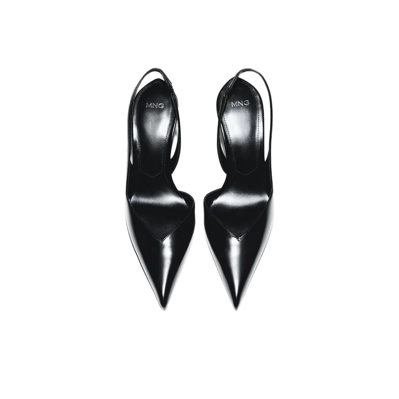 MANGO Party Slim Heel High Heels 10.4cm Women's Black-2