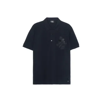 FENDI Polo Shirts Men Black