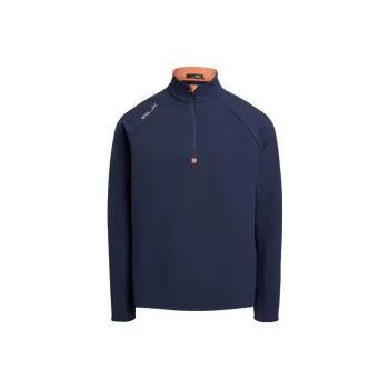 Polo Ralph Lauren FW23 Half-Turtleneck Regular Long-Sleeved Sweatshirt Men's Navy