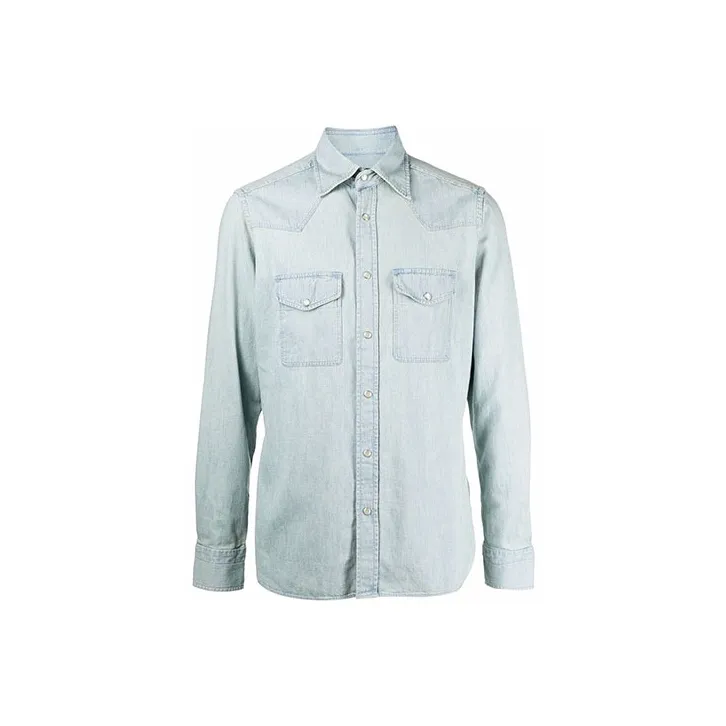 TOM FORD Shirts Men Blue-0