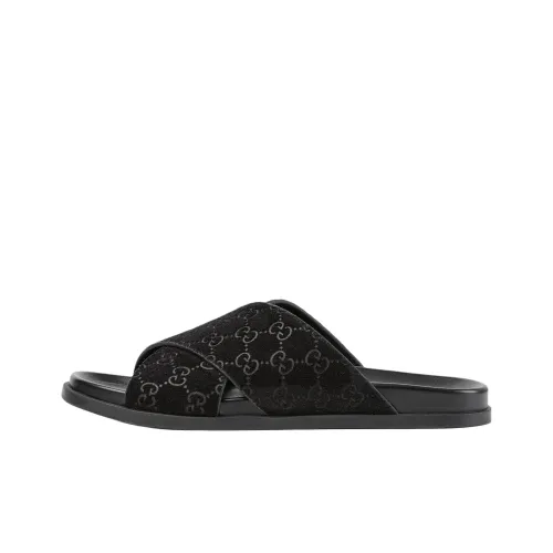 GUCCI Quiet Slide Slippers Men's Black