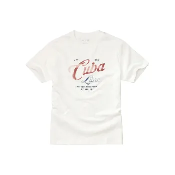 AKCLUB Free Cuba Series T Shirt Men's Ecru