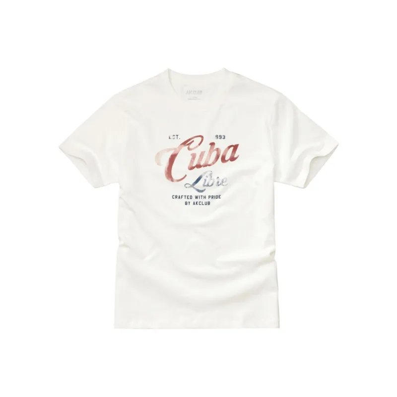 AKCLUB Free Cuba Series T Shirt Men's Ecru-0