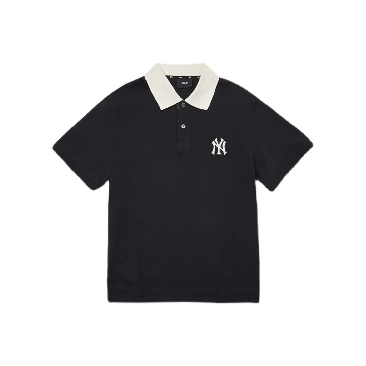 MLB Base Logo Polo Shirts Men Black-0