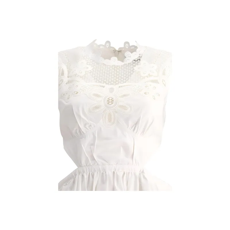 Self-portrait Guipure-lace Cut-out Mini Dress-3