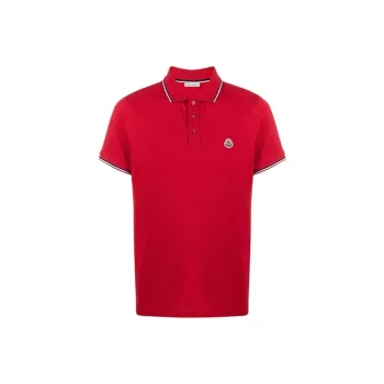 Moncler Logo appliqué Cotton Polo Shirt