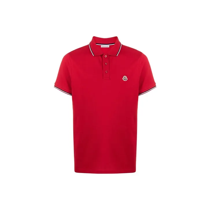 Moncler Logo appliqué Cotton Polo Shirt-0