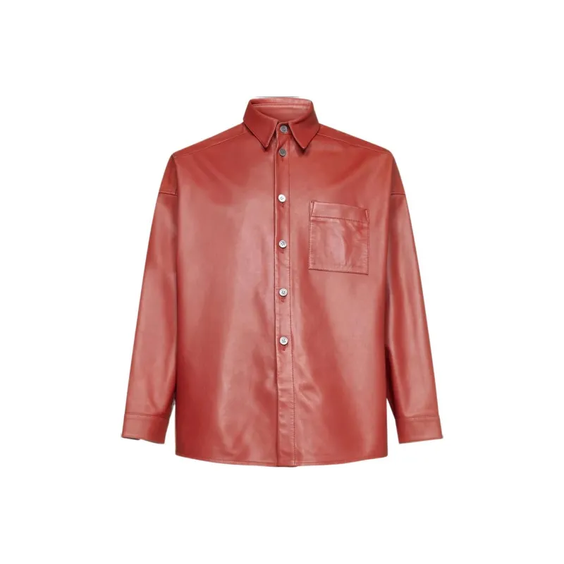 MARNI Shirts Men Brown Red-0