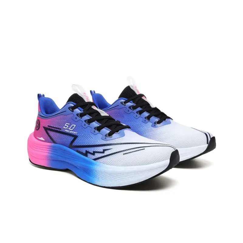 Kuding Running Shoes Unisex Low Top Electric Glow/Flint Stones/Black Blue/Spring Green-2