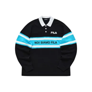 FILA FUSION Polo Shirt Unisex Pitch Black