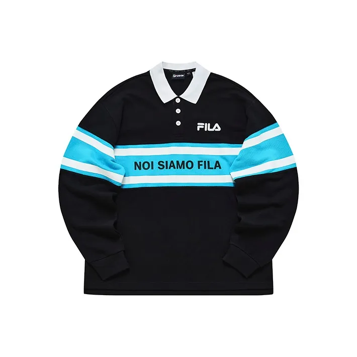 FILA FUSION Polo Shirt Unisex Pitch Black-0
