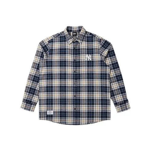 New Era Shirts Unisex Yellow And Black Plaid