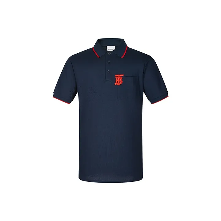 Burberry Polo Shirt Men's Marine Blue-0