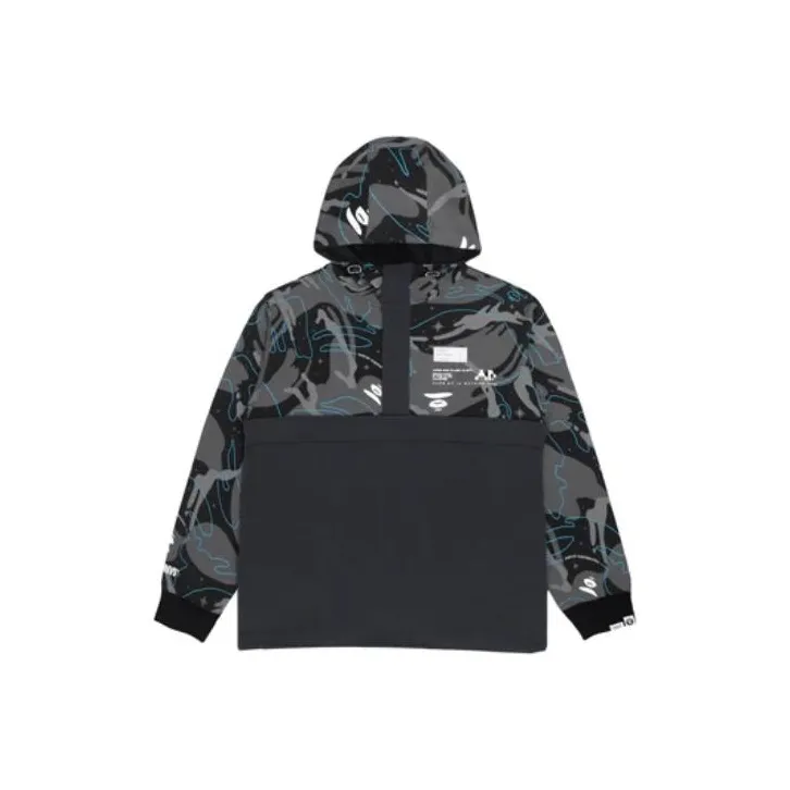 Aape Abstract print Panelled Hoodie-4