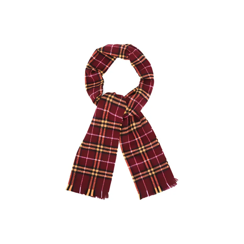 Burberry Knit Scarves Unisex Burgundy-1